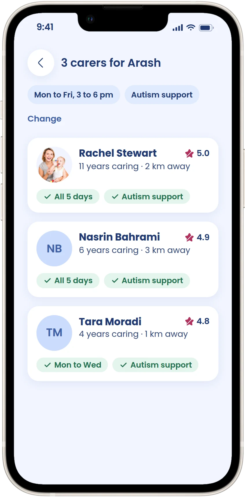 Matching carers